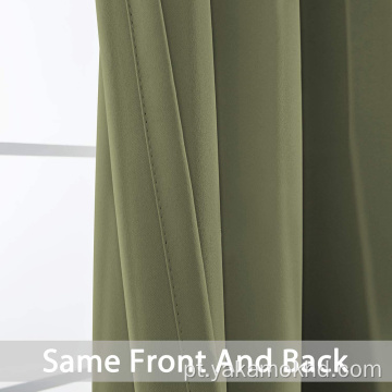 Sage Blackout Curtains 96 polegadas de comprimento